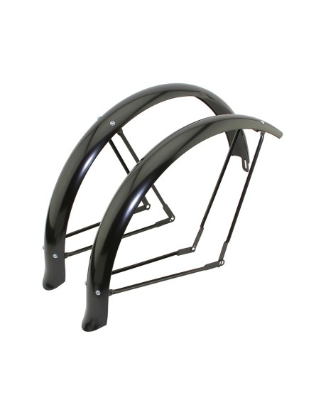 26 Flared Adjustable Balloon Fender Set Black.